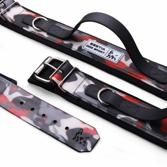 Bestia Sport Handle Collar — Heavy-Duty, Red Camo