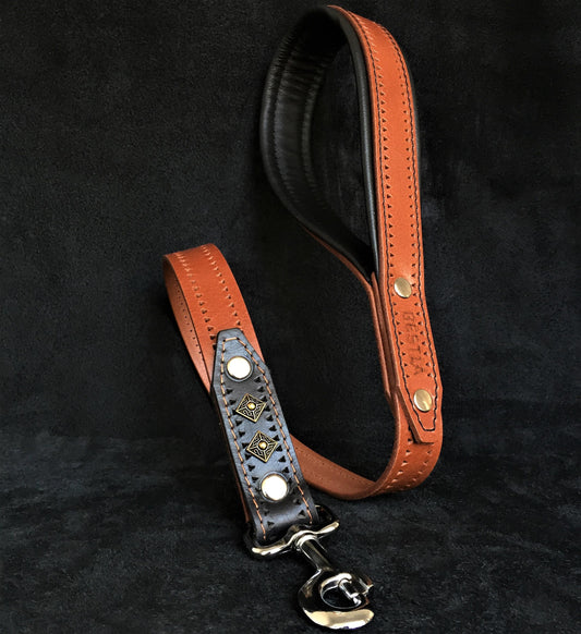 Balteus Leather Dog Leash — Brown