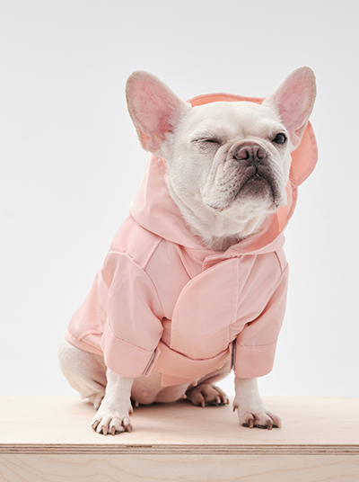 Tribeca Adjustable Dog Raincoat — Light Pink