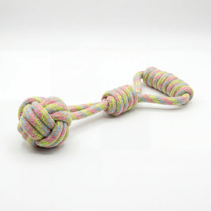 Rainbow Hemp Tug Toy | Monkey Fist